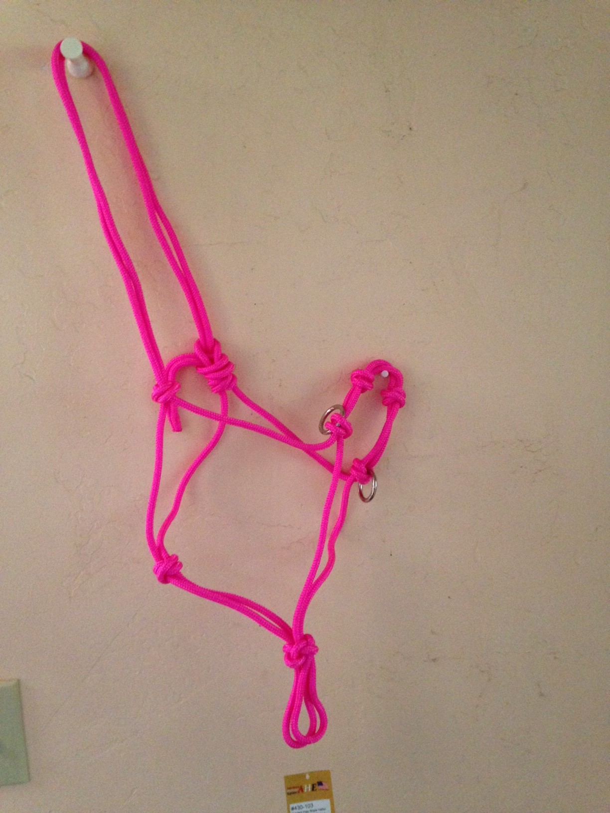 Pink Rope Halter 4 Knot Soft Parelli Halter Side Pull